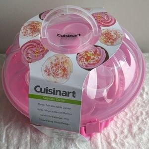 Cuisinart 3 tier stackable 24 count cupcake carrier Pink